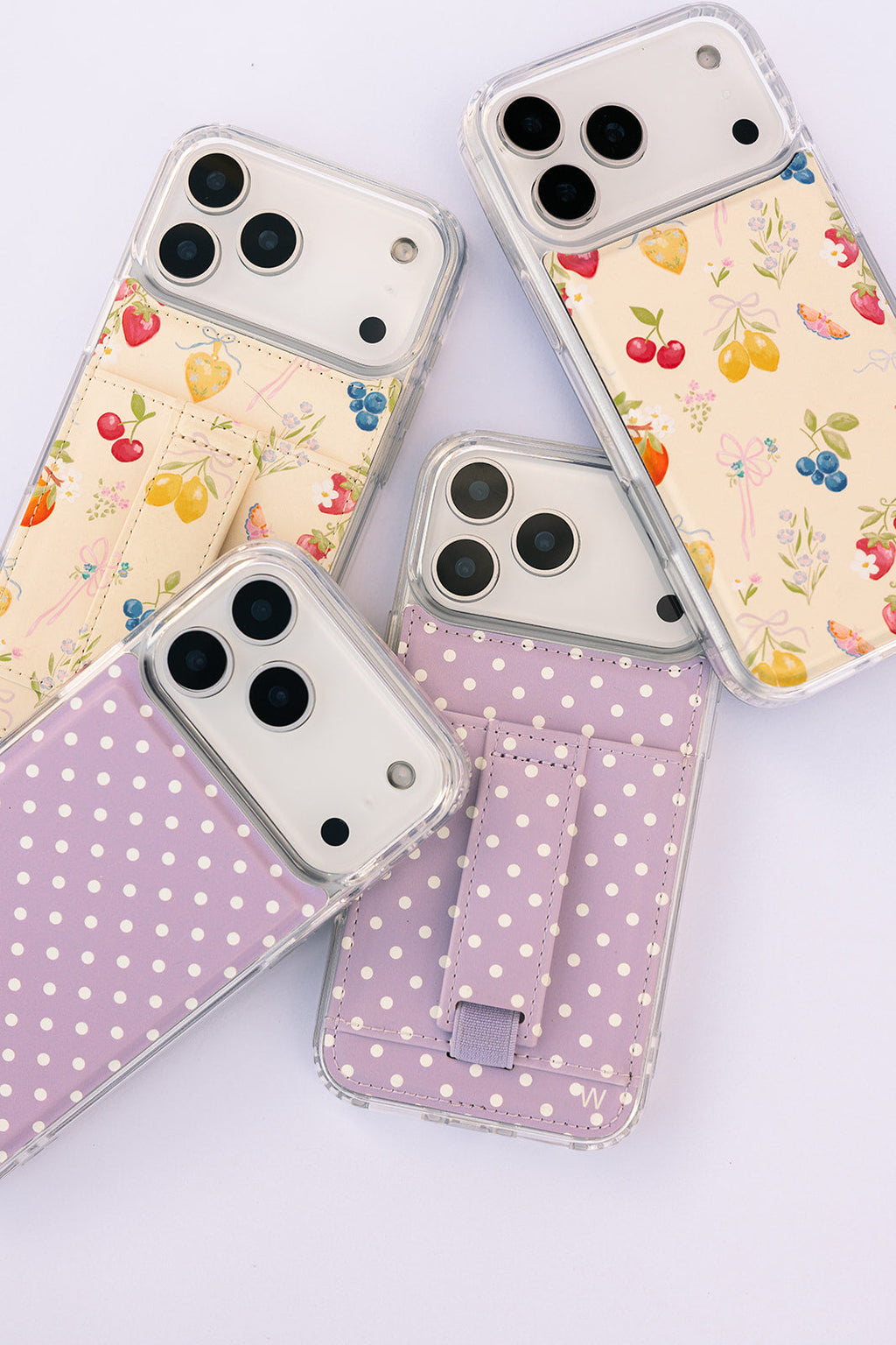 LEATHER CC IPHONE CASE WITH CRAD HOLDER PINK