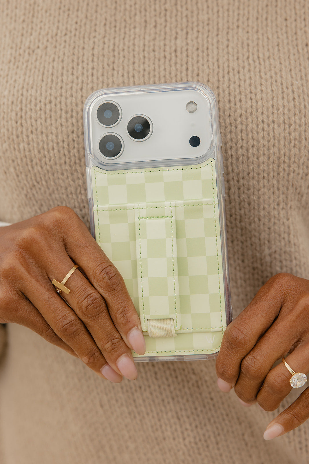 H ROSE GOLD LEATHER IPHONE CASE CH IPHONE