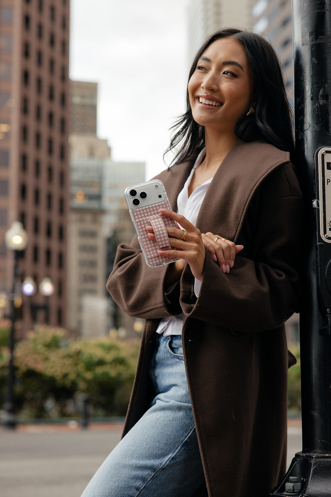 LEATHER CC IPHONE CASE BLACK