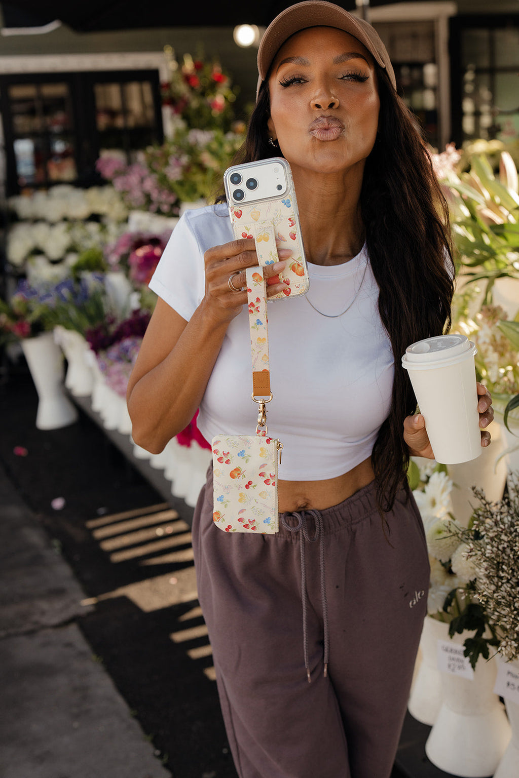 LEATHER CC IPHONE CASE WHITE