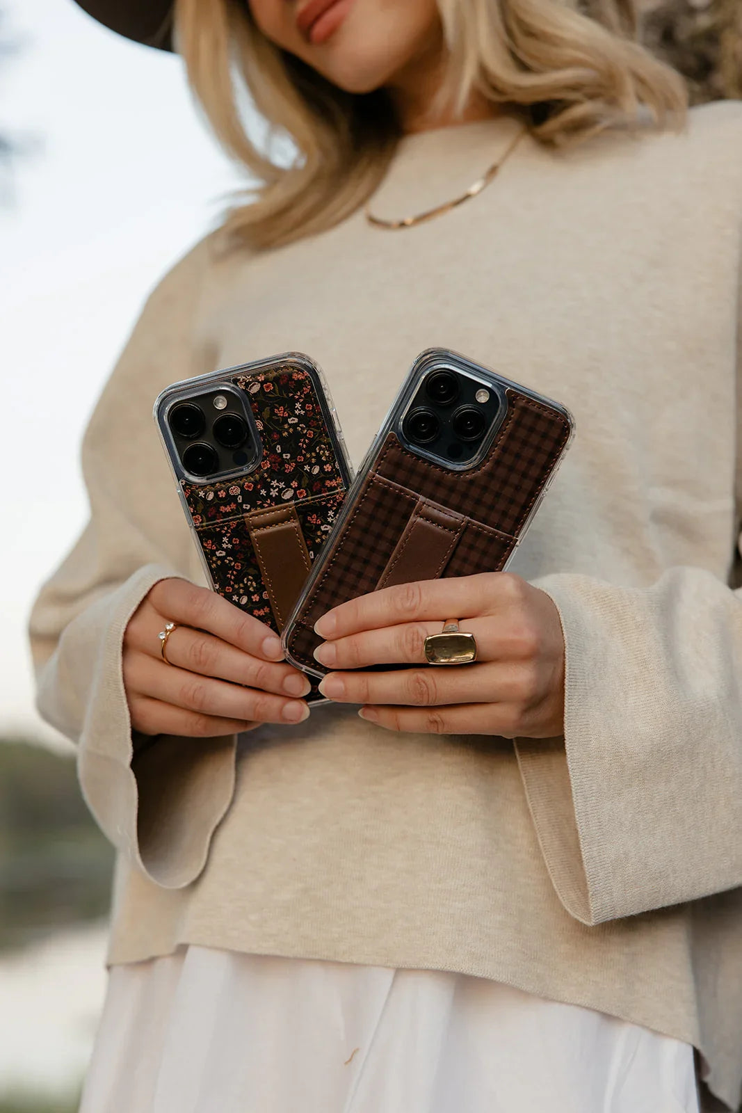 CLASSIC LEATHER MONOGRAM PHONE CASE FOR CL IPHONE BIG PRINTING