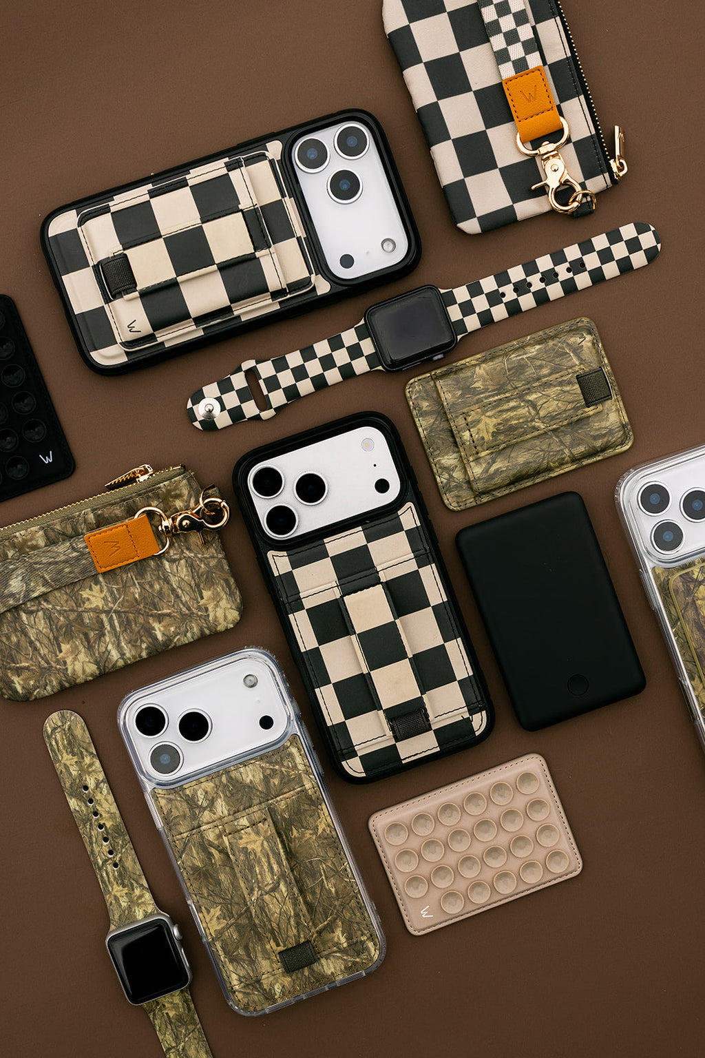 LEATHER SERPENTINE PR PHONE CASE WITH CARD HOLDER
