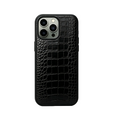 CD IPHONE GOLD LOGO LEATHER CASE