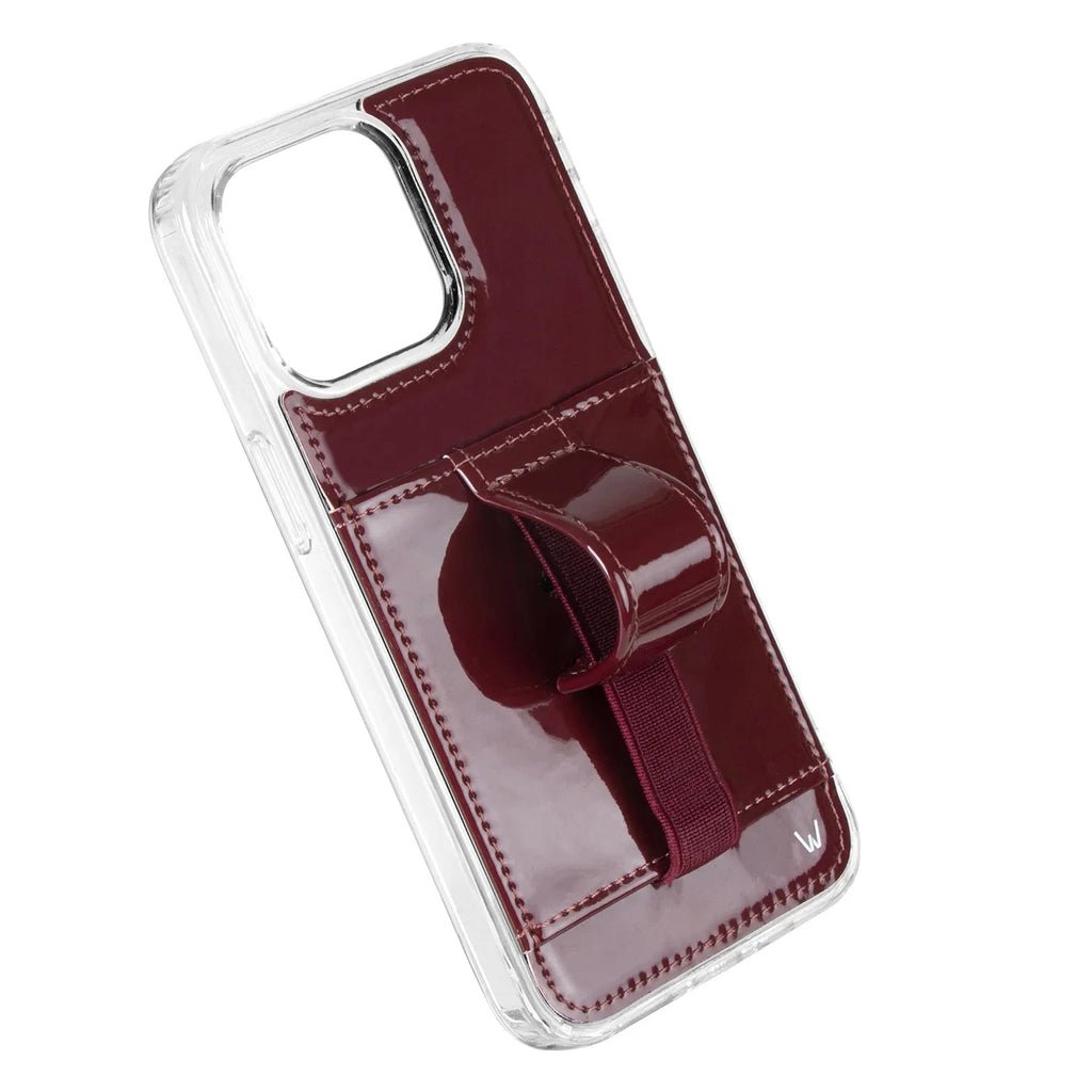 CC IPHONE CASE WITH WALLET AND STRAP WHITE