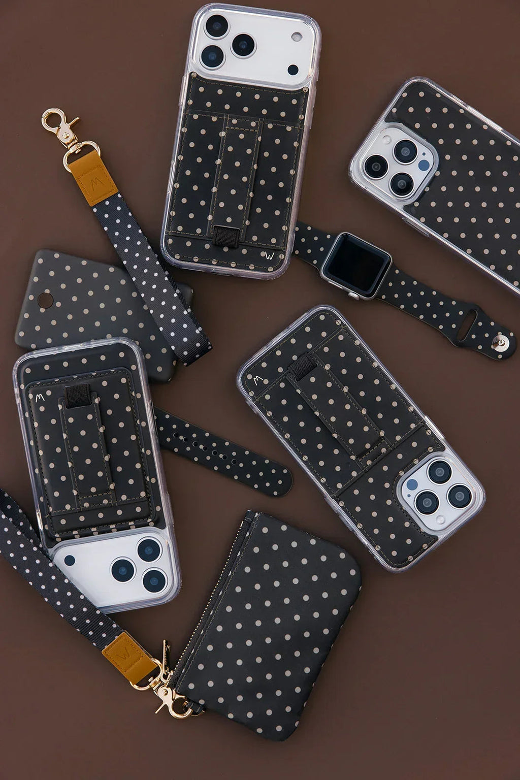 CLASSIC LEATHER GG IPHONE BEES PHONE CASE WITH STRAP
