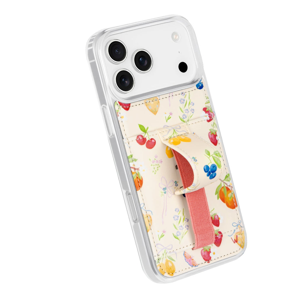 LEATHER CC IPHONE CASE WHITE