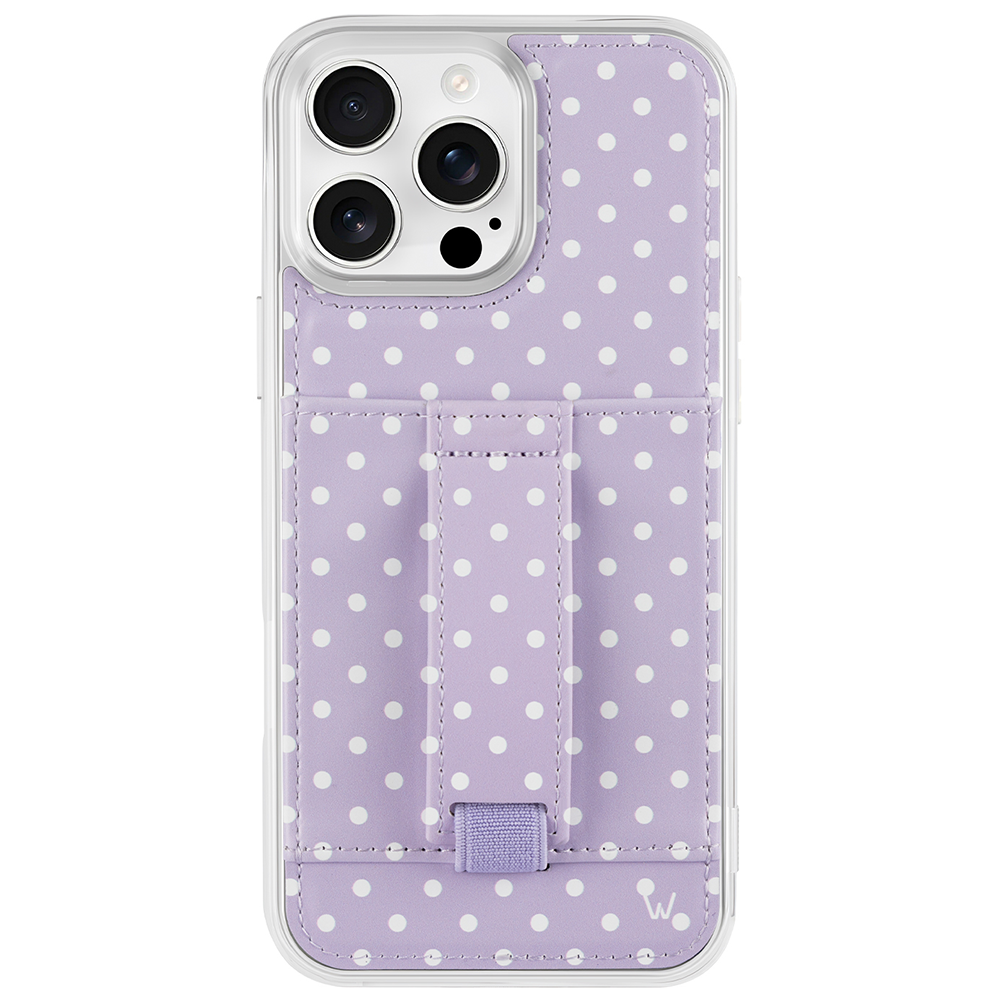LEATHER CC IPHONE CASE WITH CRAD HOLDER PINK