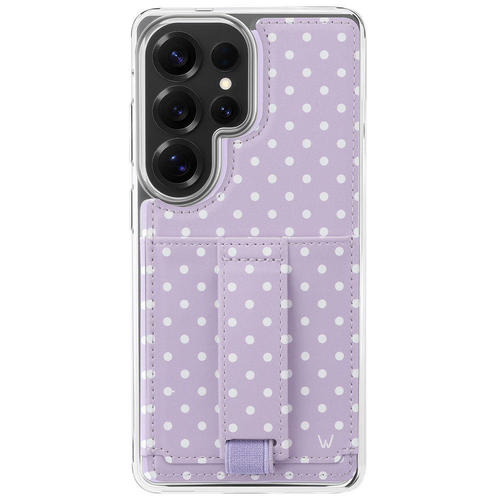 LEATHER CC IPHONE CASE WITH CRAD HOLDER PINK