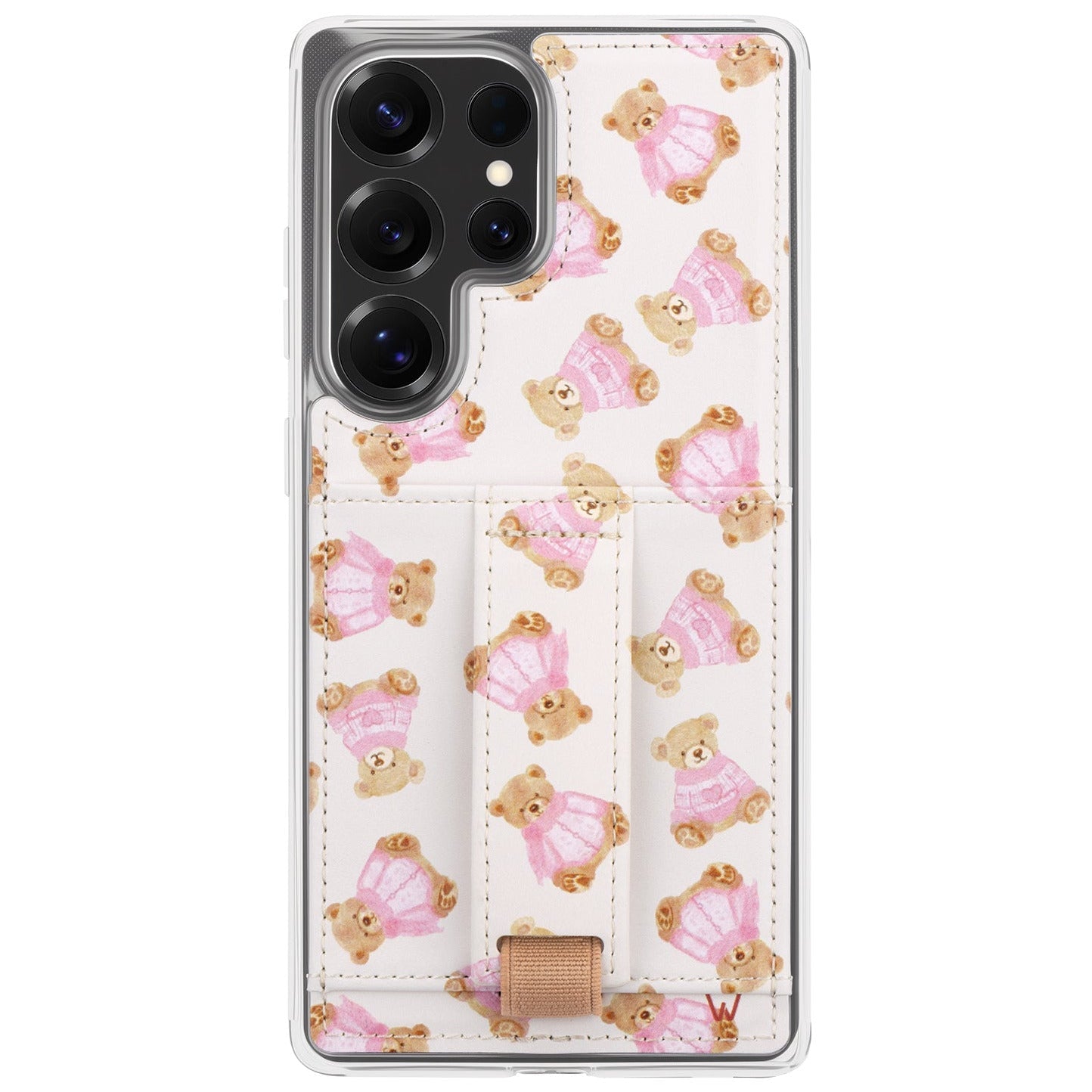 LEATHER SERPENTINE PR PHONE CASE WITH CARD HOLDER