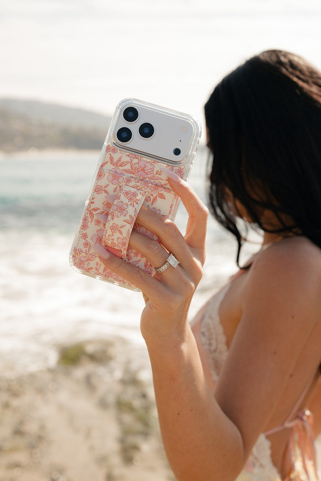 LEATHER PR PHONE CASE FOR IPHONE WHITE