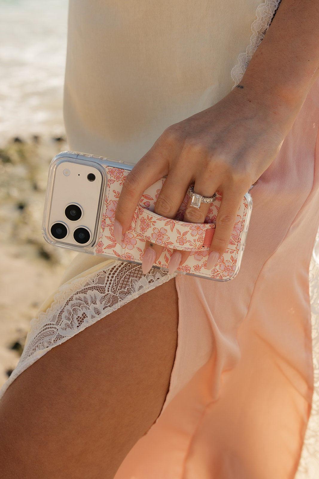 LEATHER PR PHONE CASE FOR IPHONE WHITE