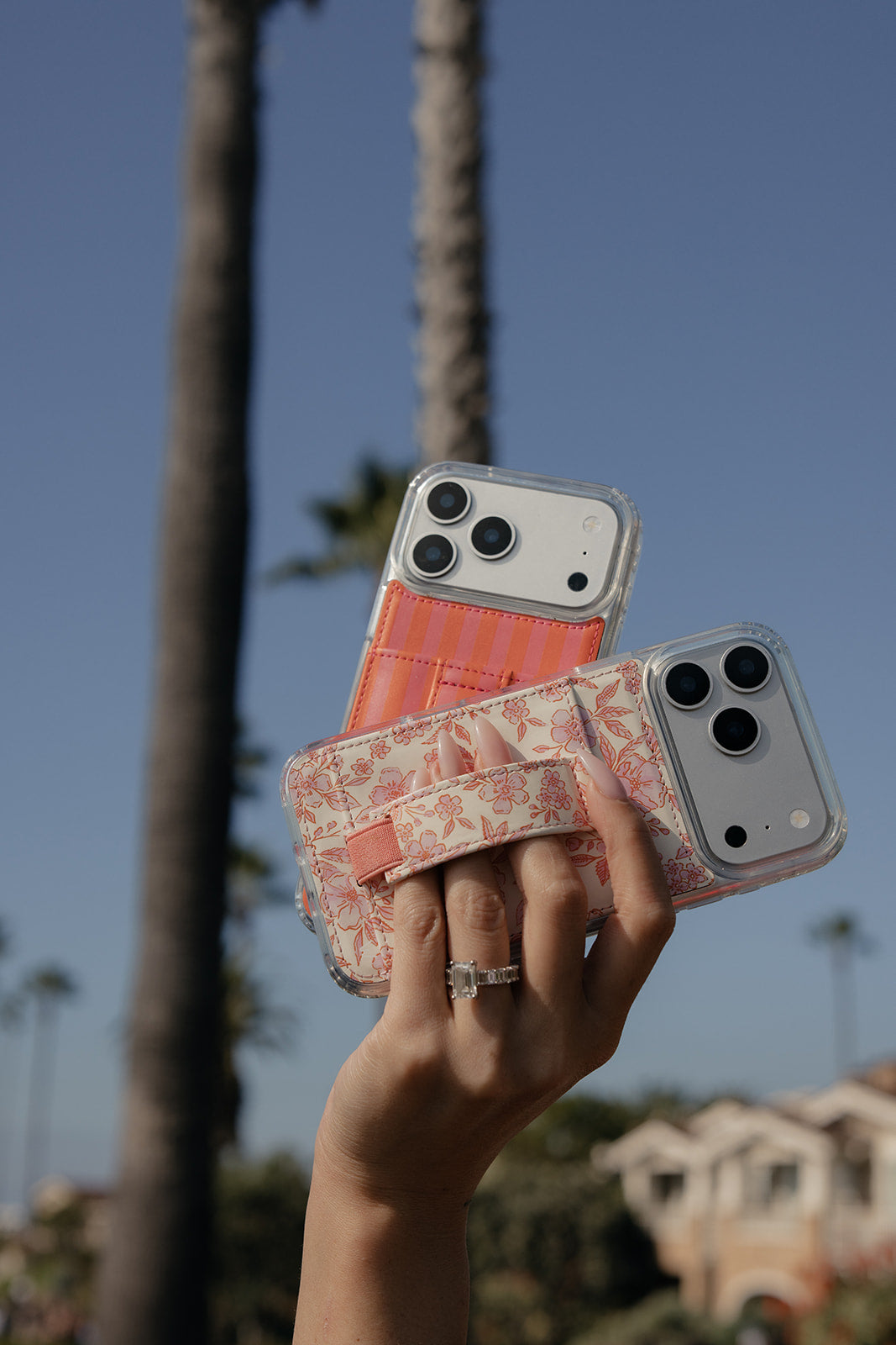 LEATHER PR PHONE CASE FOR IPHONE SILVER