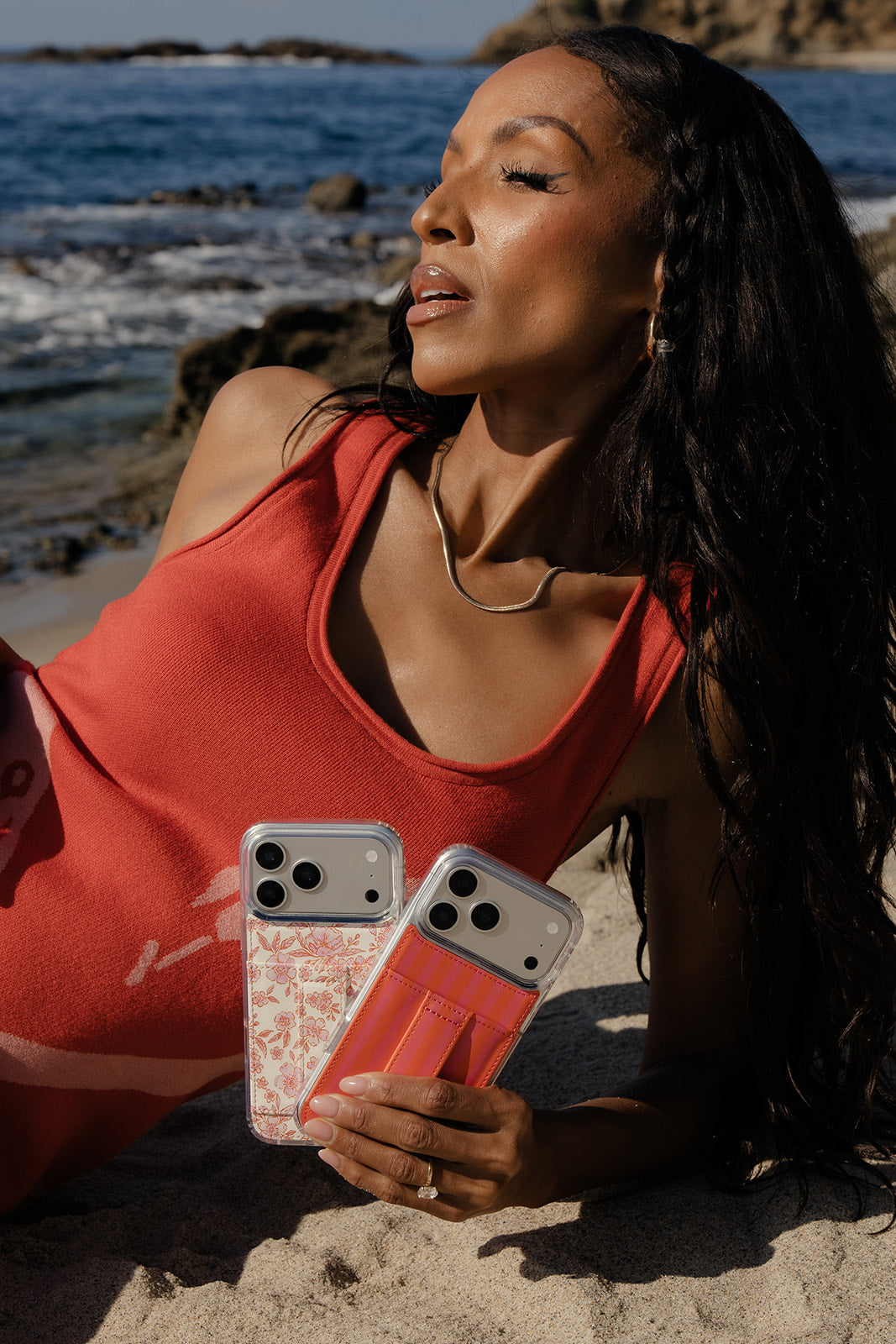 LEATHER PR PHONE CASE FOR IPHONE SILVER